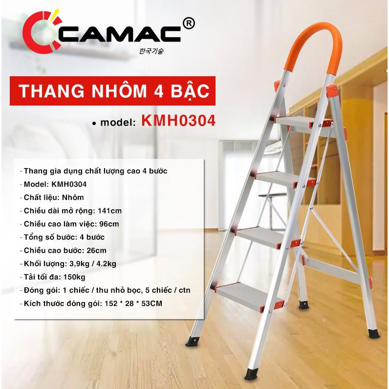 Thang Nhôm Hàn Quốc Ghế Tay Vịn 3 4 5 6 7 Bậc 5.1 Kg ,Có Video Thực Tế Tự quay. Cực Kỳ chắc chắn