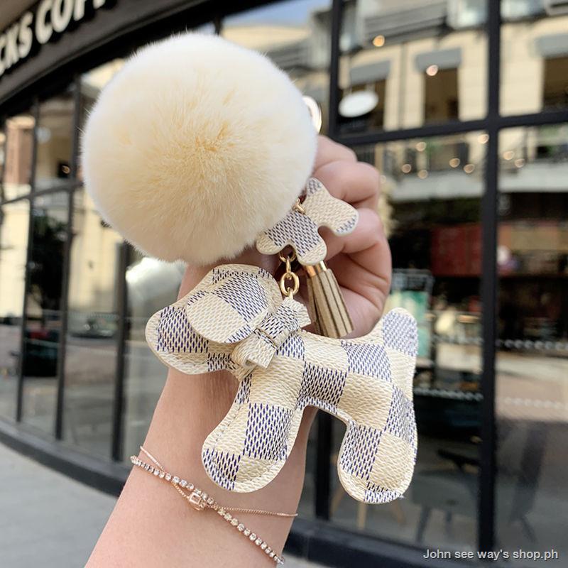 Móc Khóa Da Cao Cấp Hình Cún Con Phong Cách Âu Mỹ Sáng Tạo Dành Cho Cặp Đôi