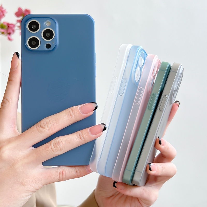 Ốp Điện Thoại PC Nhám Trong Suốt Siêu Mỏng 0.2mm Cho Iphone 13 14 Pro Max 14 Pro 14Pro Max