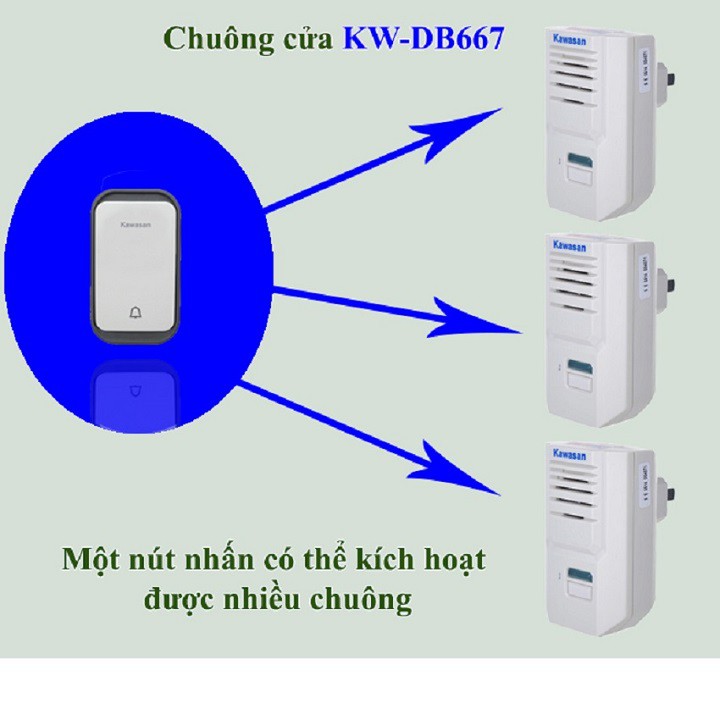 Chuông điện không dây kawasan KW-DB667