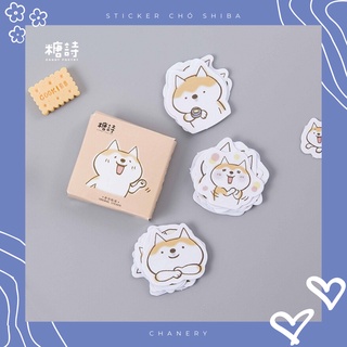 Bộ 45 sticker chó Shiba cute dễ thương trang trí