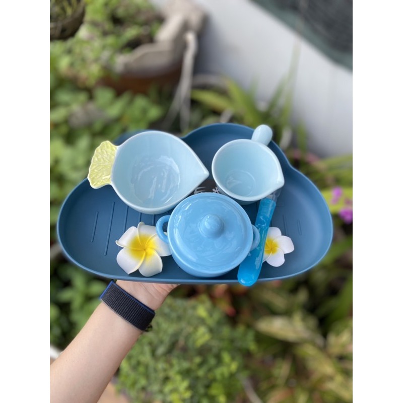 Khay Ăn Dặm Hình Đám Mây Đựng Bát Ăn Dặm Tiện Dụng Ngộ Ngĩnh Cho Bé Yêu