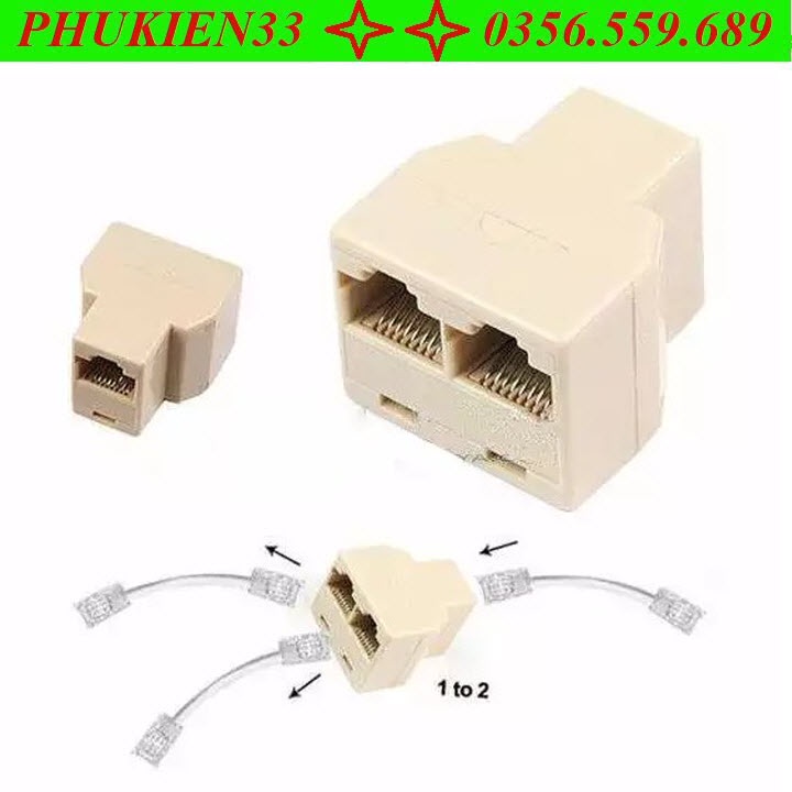 Đầu nối mạng RJ45 từ 1 ra 2 - Cầu nối mạng 1-2