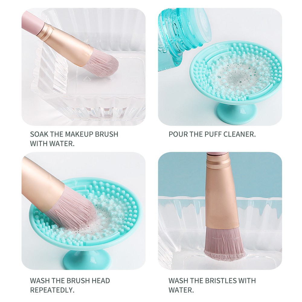 Dụng cụ cốc hút silicon MAGEFY làm sạch cọ trang điểm thiết kế dễ thương