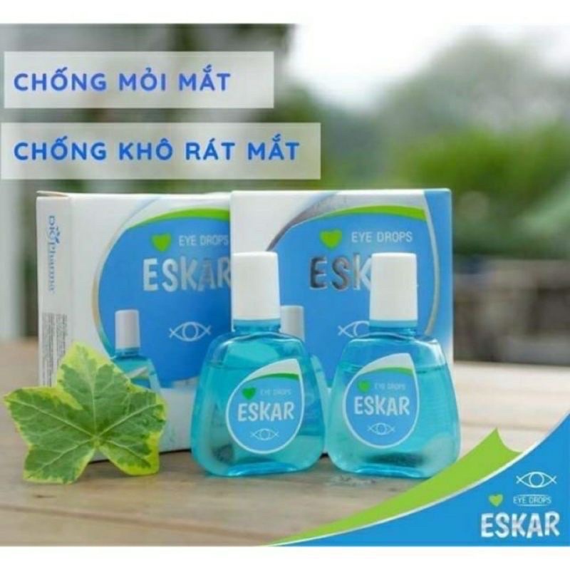 Dung Dịch Nhỏ Mắt Eskar 15ml Hỗ Trợ Giảm Mỏi mắt, Ngứa mắt, Khô Rát Mắt