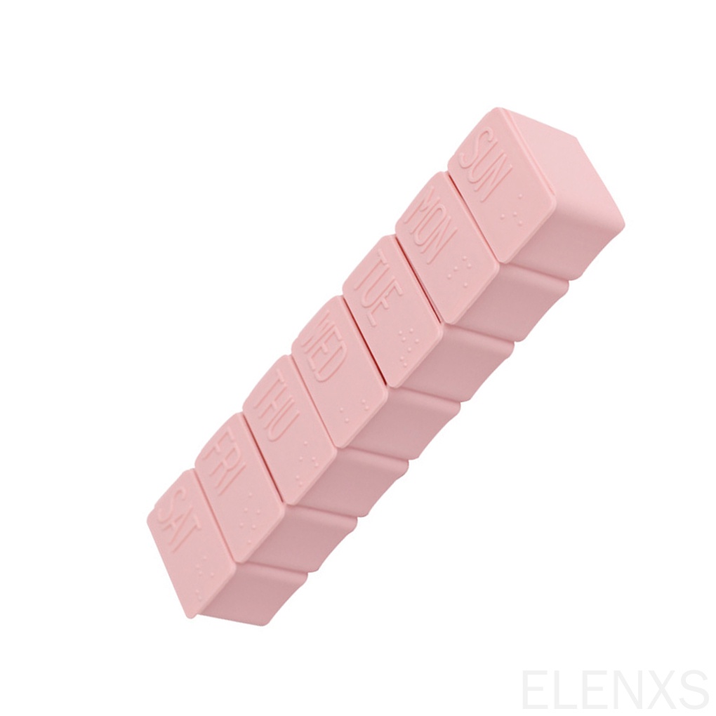 Set 2 hộp đựng thuốc 7 ngăn bằng nhựa tiện dụng