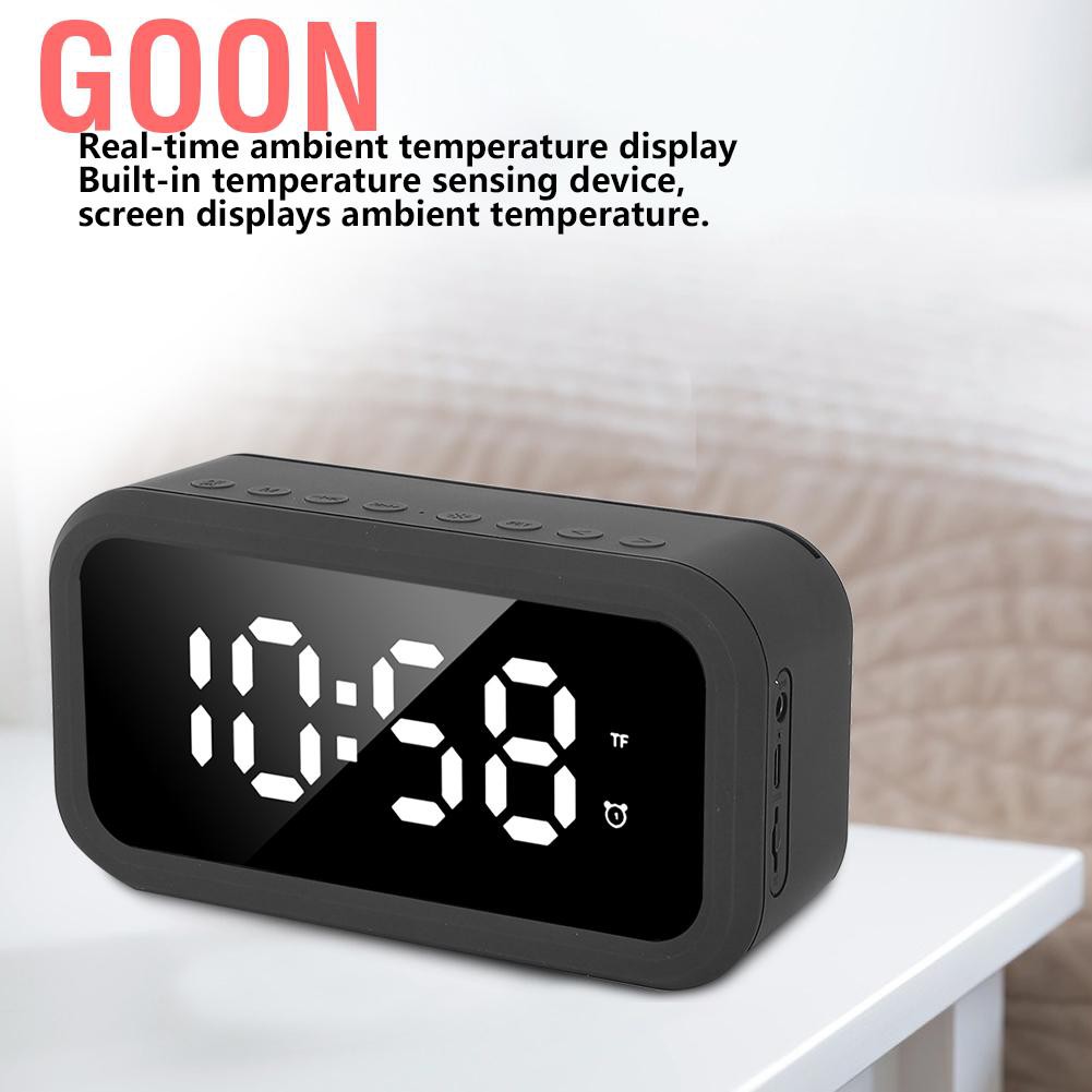 GOON Loa Bluetooth Kiêm Đồng Hồ Báo Thức Đa Năng Có Đèn Led Và Phụ Kiện