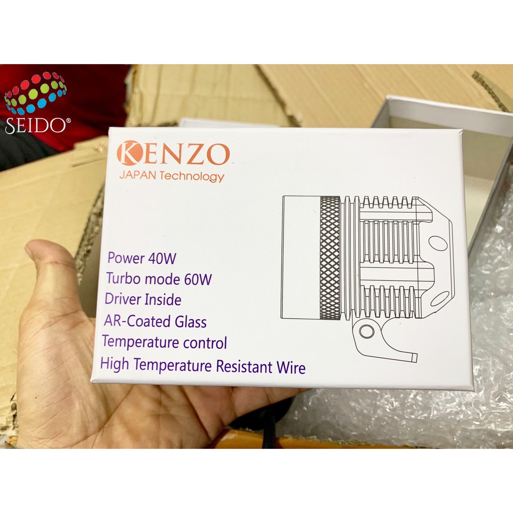 CHÍNH HÃNG - Kenzo  KZ40 v3 60W - mẫu 2021 - Đèn trợ sáng cao cấp chip LED sst sst20 tặng kèm lens vàng M60 L4x L4 M10