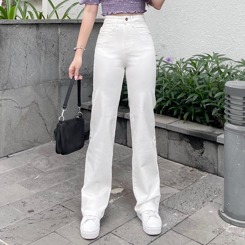 QUẦN JEANS SUÔNG BASIC ZAREEN JEA117 TRẮNG | BigBuy360 - bigbuy360.vn