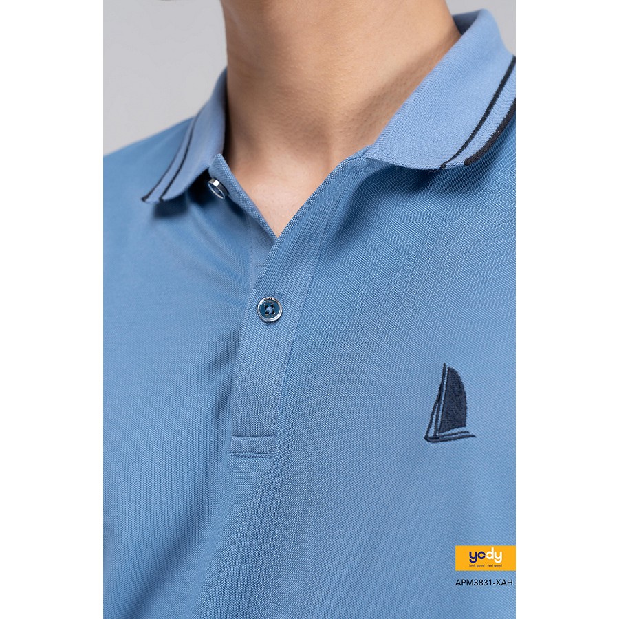 [Mã WABRYD50K giảm 10% đơn 250K] Áo Polo YODY Nam thêu thuyền lịch lãm mềm mại thấm hút APM3831 | BigBuy360 - bigbuy360.vn