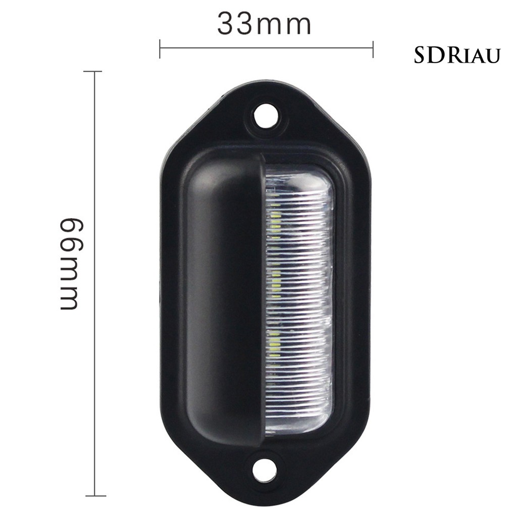 Đèn chiếu sáng biển số 6 LED 12-24V tiện lợi dành cho xe hơi tàu thuyền