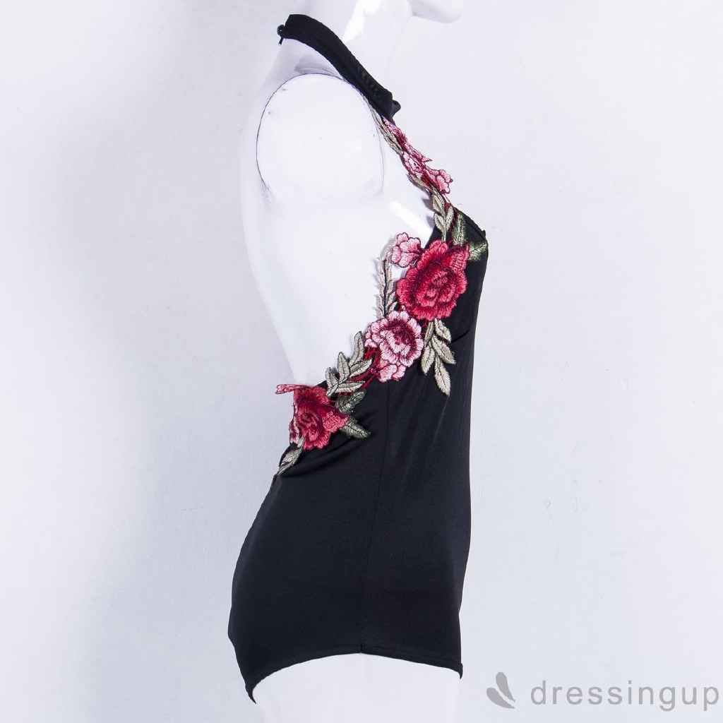 Bodysuit Sát Nách Cổ Chữ V Hoạ Tiết Thêu Cho Phái Nữ | BigBuy360 - bigbuy360.vn