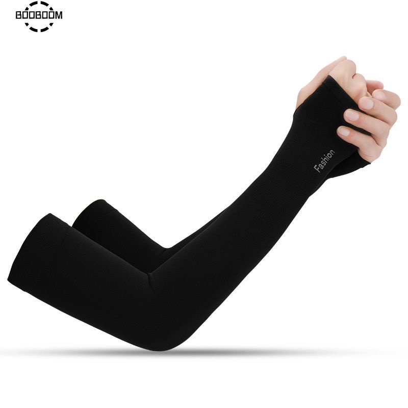 2Pcs Cánh Tay Tay Áo Băng Lụa Thể Thao Tay Áo Mặt Trời Bảo Vệ UV tay Bìa Làm Mát Ấm Hơn Chạy Câu Cá đi xe đạp [Booboom]
