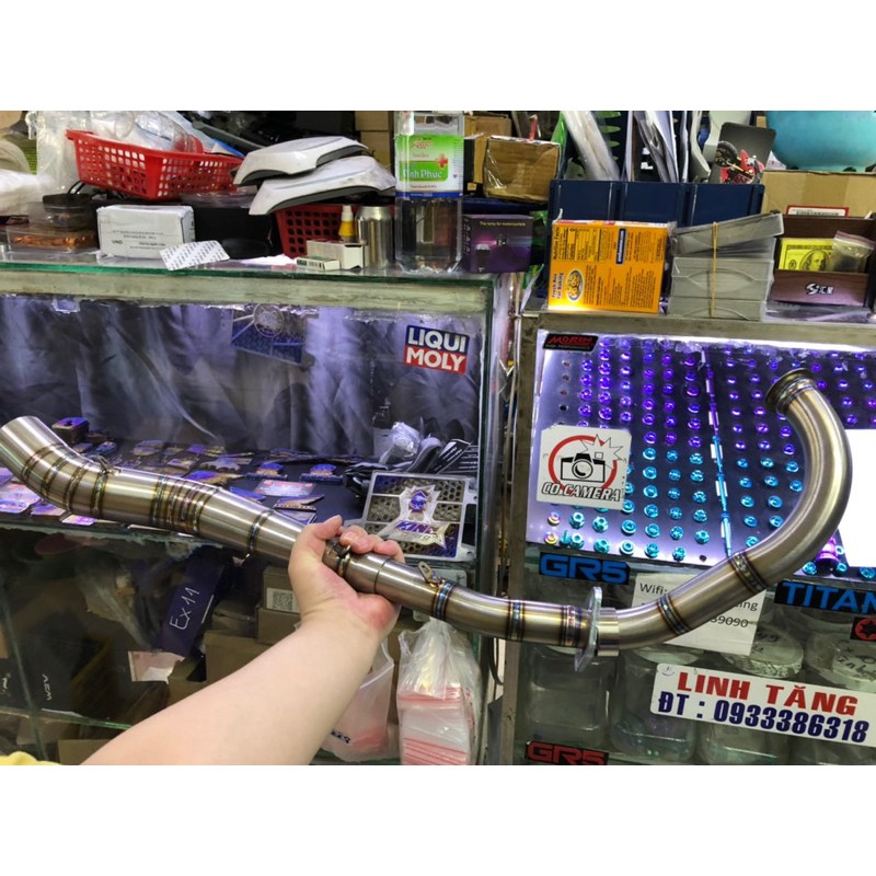 Cổ pô titan xịn bô tăng cho ex,win,satria,raider,sonic 32-51 ghi chú đơn hàng dòng xe khi đặt hàng . DoChoiXeMay