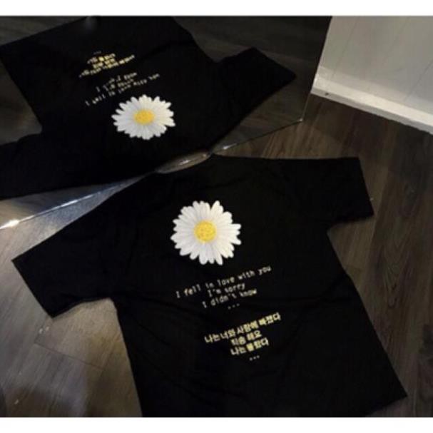 Áo thun tay lỡ unisex form rộng phông Hoa Cúc Nhỏ nam nữ cuons hút KMG