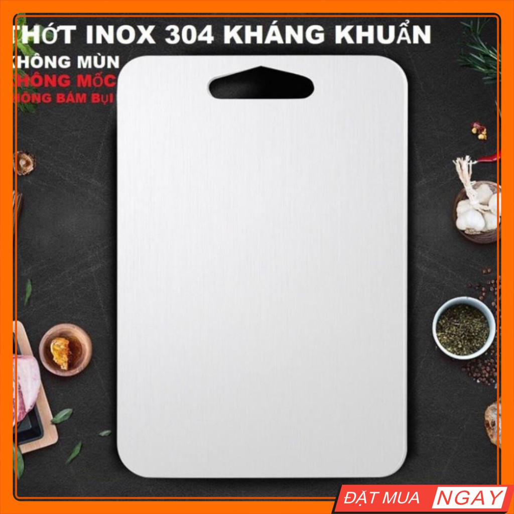 Thớt Inox 304 Kháng Khuẩn Cừờng Lực - Vệ Sinh Dễ Dàng - Thớt Inox Sus 304 - Chống Ẩm Mốc