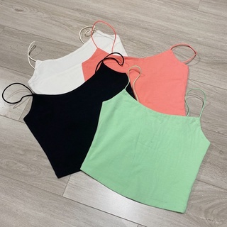 Áo hai dây croptop basic