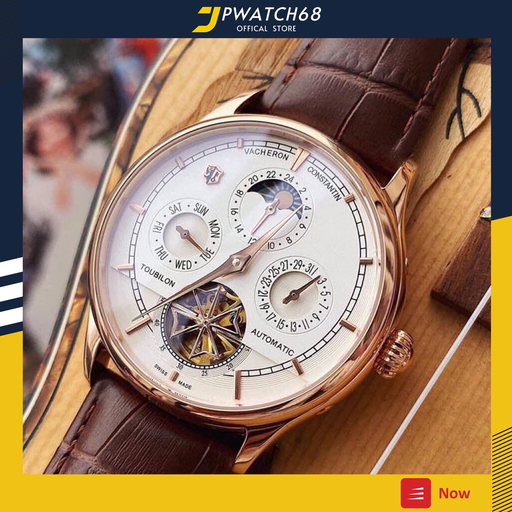 Đồng hồ Vacheron nam máy cơ Nhật dây da cao cấp size 40mm-41mm