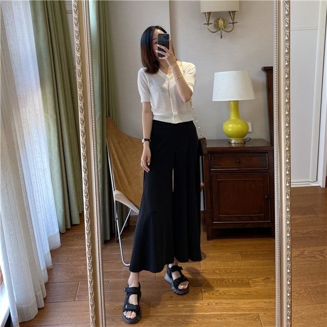 Quần dài BH ống loe cạp cao tôn dáng hợp thời trang cho nữ