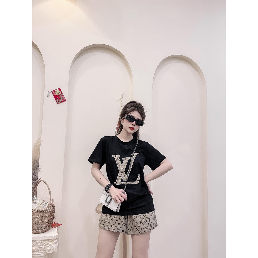 Bộ thun đùi họa tiết kí tự