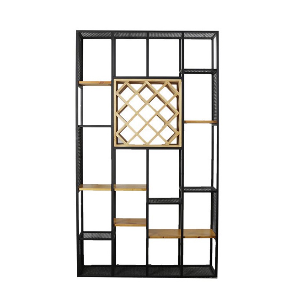 Kệ trưng bày trang trí, để rượu IBIE AK021 mặt gỗ, khung sắt sơn tĩnh điện, tùy chọn kích thước, màu sắc, gia công tỉ mỉ