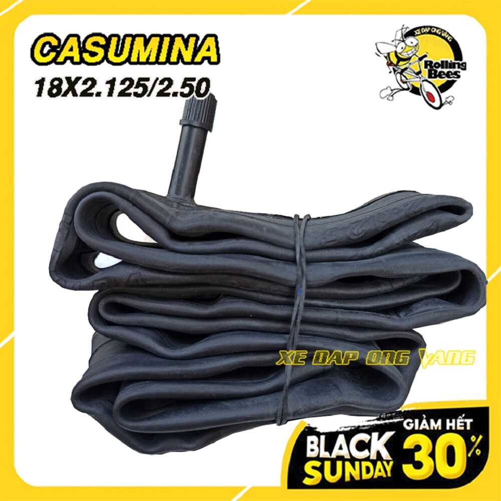 Ruột  Xe Đạp Điện 18x2.125/2.50 Van Cong, Thẳng chính hẫng Casumina