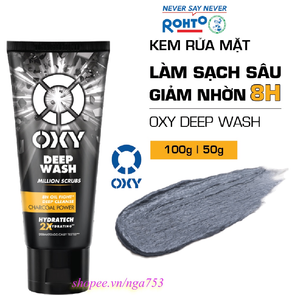Sữa Rửa Mặt Nam 100G Oxy Than Đen Sạch Nhờn Sáng Da Deep Whash, nga753 Uy Tín Từ Chất Lượng.
