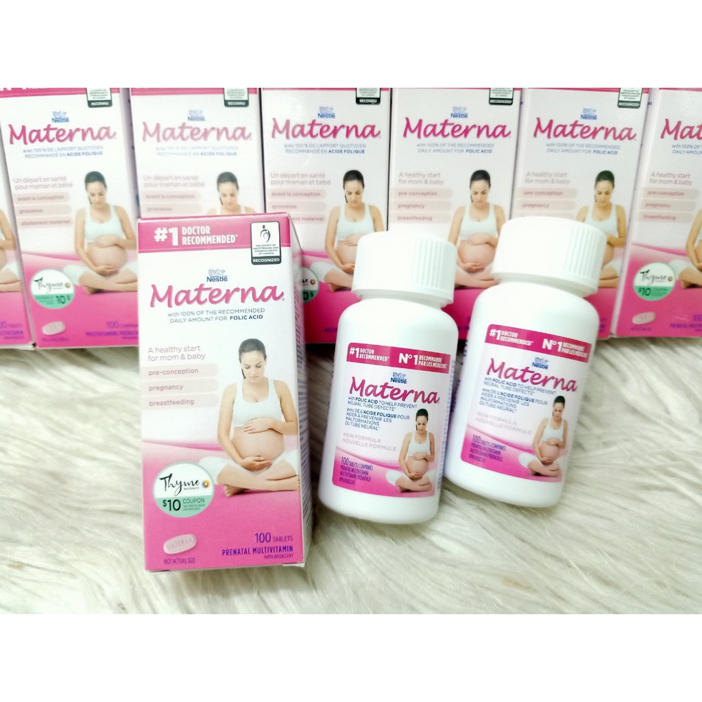 [chuẩn auth date mới] Vitamin Cho Bà Bầu Materna Prenatal Multivitamin 100 Viên