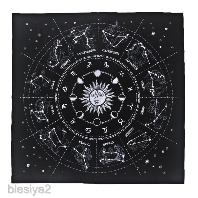 Divination Tarot Table Card Cloth Constellation Velvet Tapestry 19.29in