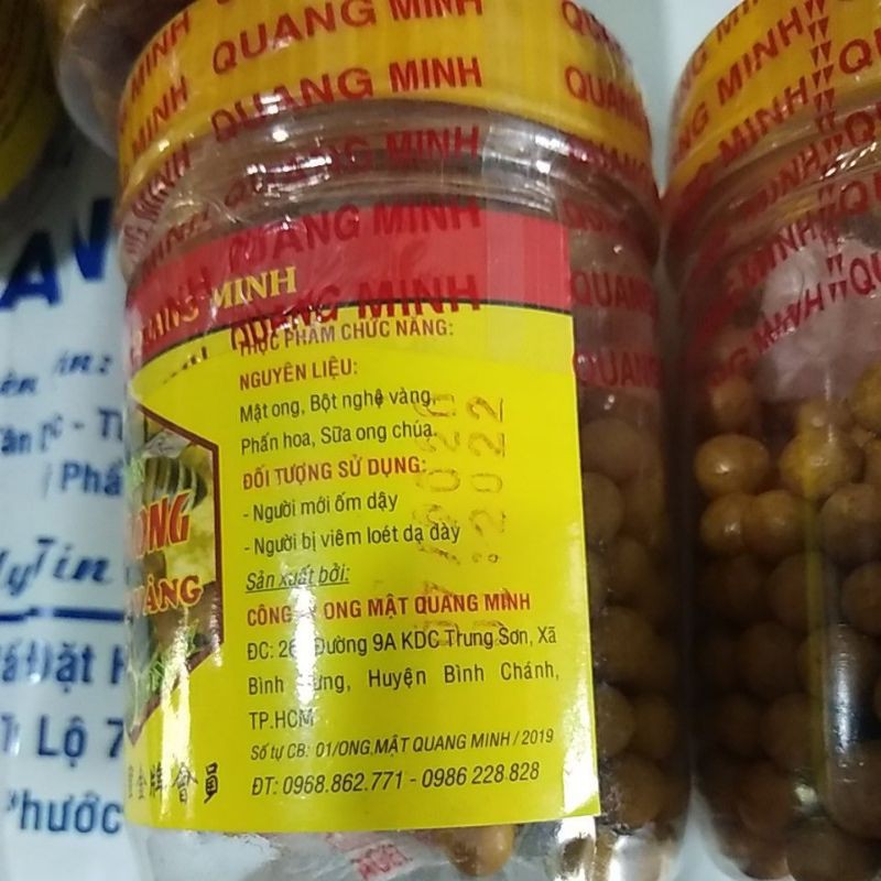 Viên mật ong nghệ vàng lọ 120g
