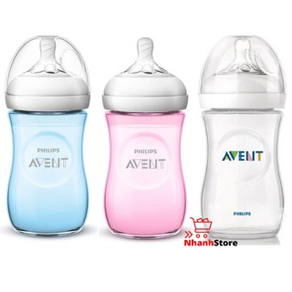 [Đủ màu] Bình sữa Avent Nautural 125-260-330ml [Cam kết Chính hãng]