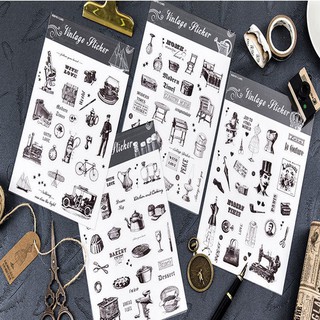 Sticker B&W Cổ Điển