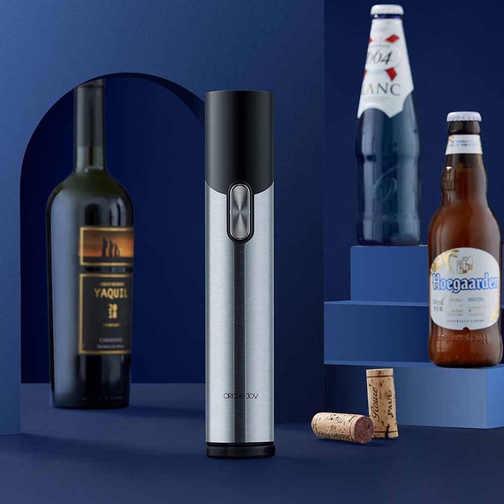 Uareliffe 2 In 1 Electric Wine Bottle Opener Portable Beer Opener