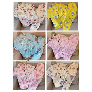 Bộ ngủ pijama tay cộc quần dài