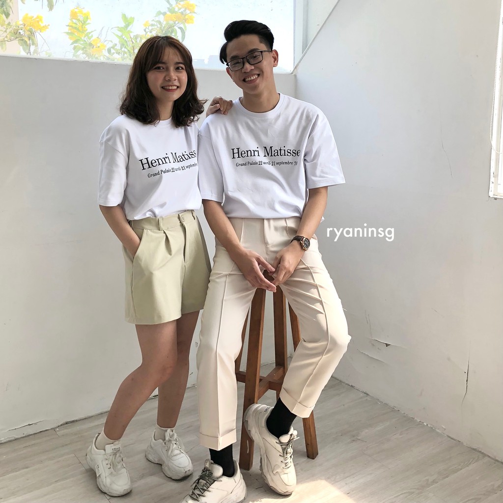 (Kèm clip) RYAN - Áo thun nam HENRI trắng ngắn tay vải cotton cổ bo tròn thương hiệu RYAN form rộng phong cách Hàn Quốc | BigBuy360 - bigbuy360.vn