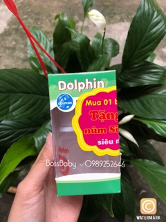 (Tặng thêm 1 núm) Bình sữa cổ hẹp Dolphin 60ml