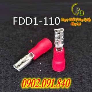 Đầu cos ghim dẹp đực cái bằng đồng [100cái] cosse bấm nối dây điện cắm bình nóng lạnh, ăc quy FDD MDD 1-110