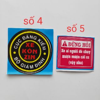 Tem logo cảnh báo vui nhộn