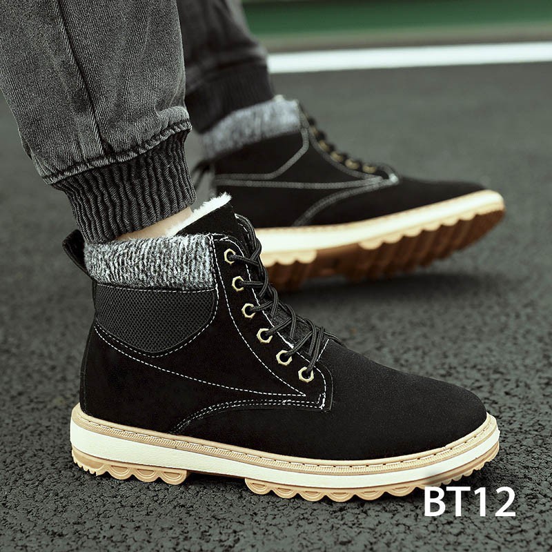 Giày Nam Cổ Cao BT12 - Màu Đen | BigBuy360 - bigbuy360.vn