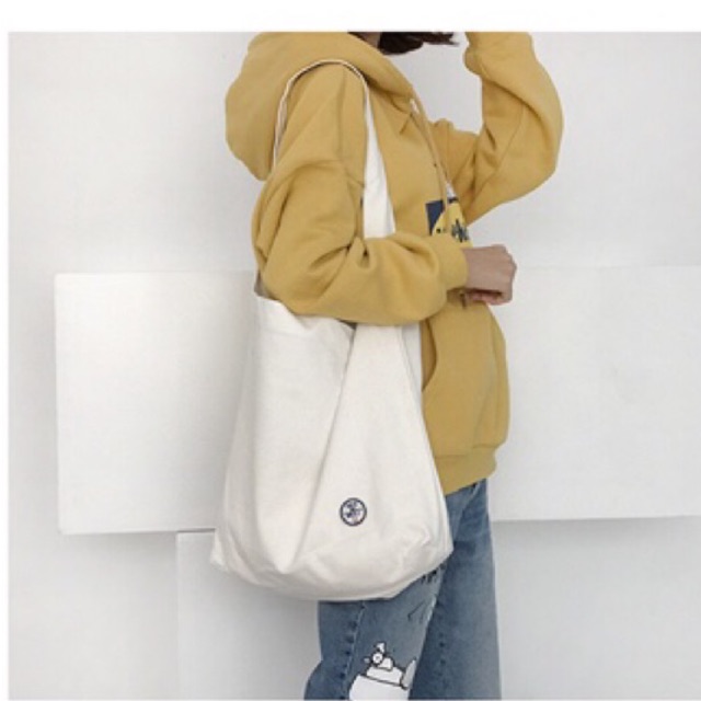 Túi tote trơn nice to meet you ulzzang xinh (có sẵn)