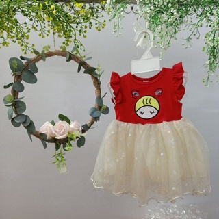 Đầm váy voan công chúa haivanco chất cotton phối voan mềm mại và thoáng cho bé gái từ 8 đến 15 kg đi học đi chơi đều đẹp