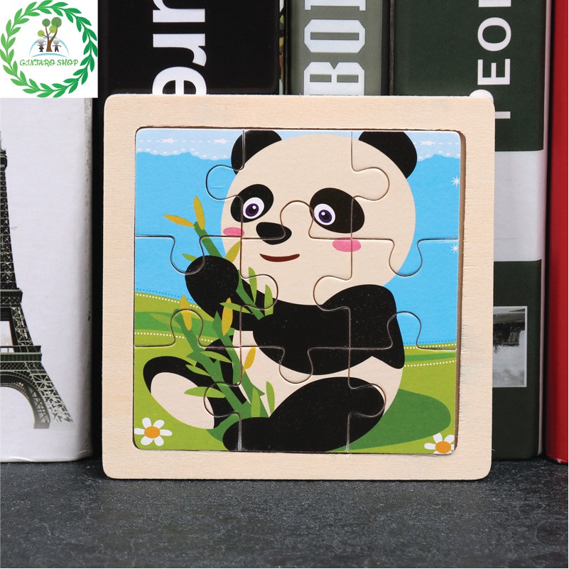 Bộ xếp hình 9 miếng puzzle cho bé , Đồ chơi xếp hình giúp bé phát triển tư duy từ nhỏ GINTARO SHOP