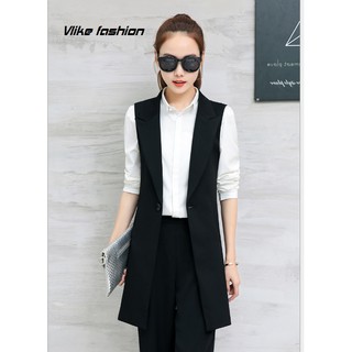 Áo khoác nữ sát nách dáng Blazer hàng cắt may