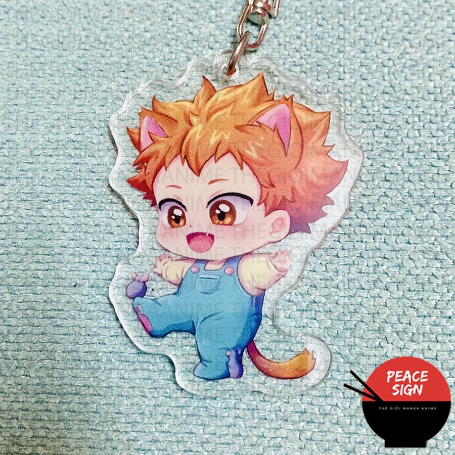 Móc khóa HAIKYUU!! ver BABY TAI MÈO VUA BÓNG CHUYỀN anime chibi mica trong acrylic xinh xắn độc đáo