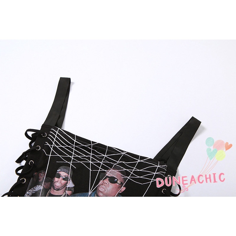 DUNEA Áo hai dây in họa tiết thời trang cho nữ