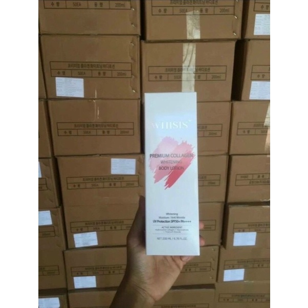 Sữa dưỡng thể làm trắng da, chống nắng WHISIS PREMIUM COLLAGEN WHITENING BODY LOTION siêu trắng