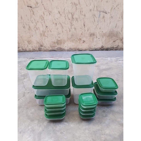 Bộ Hộp Nhưa 17 Chi Tiết Đựng Thực Phẩm Để Tủ Lạnh