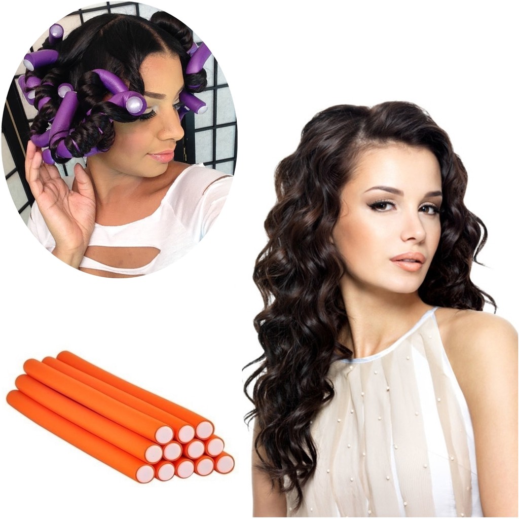 LÔ UỐN TÓC FLEXI ROD siêu đẹp set 6 cái không dùng nhiệt và bảo vệ tóc Flexi Rods