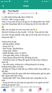 Nồi chiên không dầu Bear A15Q1 4L