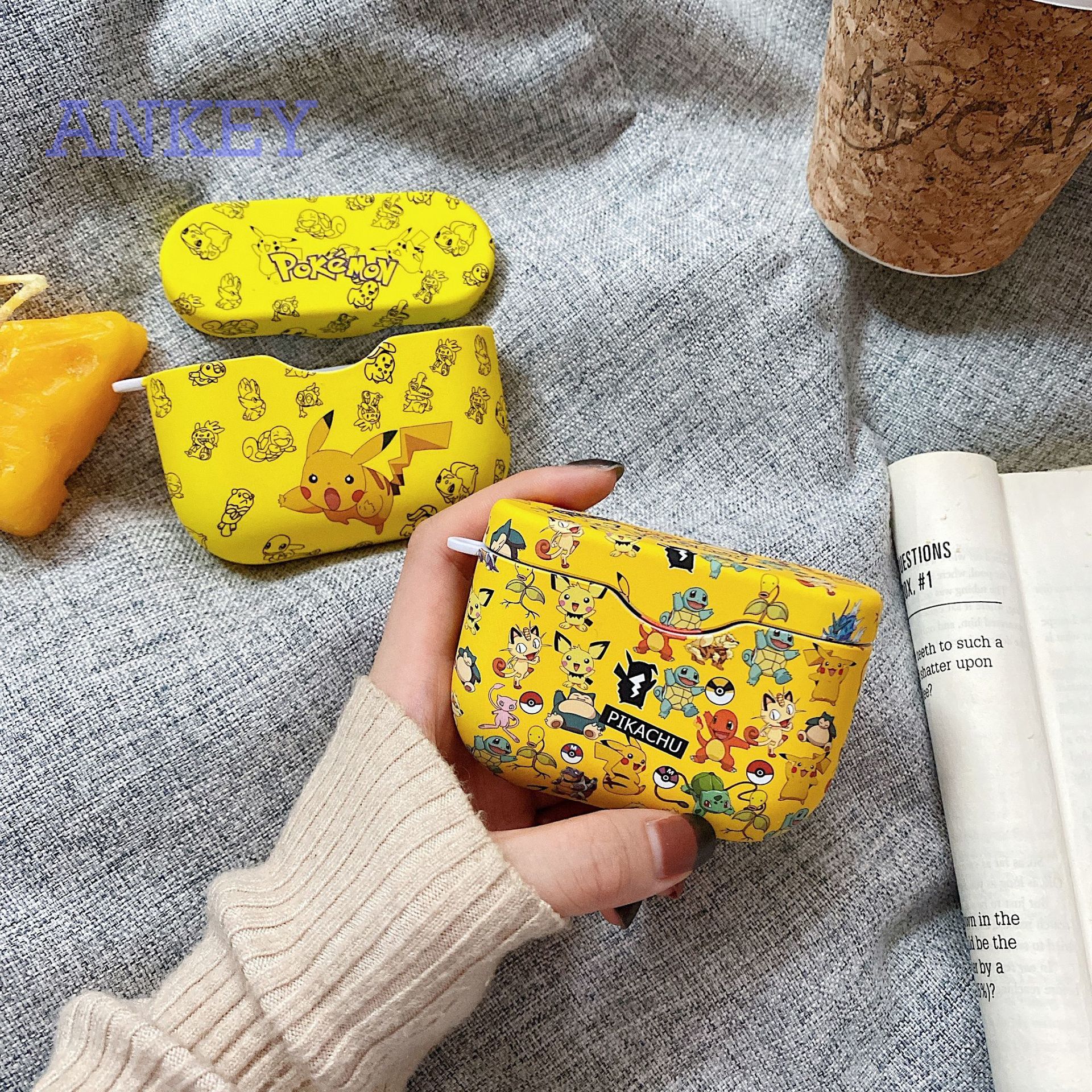 Sony WF-1000XM3 Case Pikachu Cute Cover for Wireless Bluetooth Earphone Shockproof PC Hard Case Headphone Box